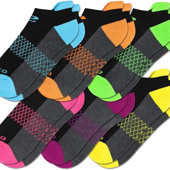 6 Pairs Womens Athletic Socks with Cushioned Sole & Moisture-Wicking Fabric - Picture 7 of 7